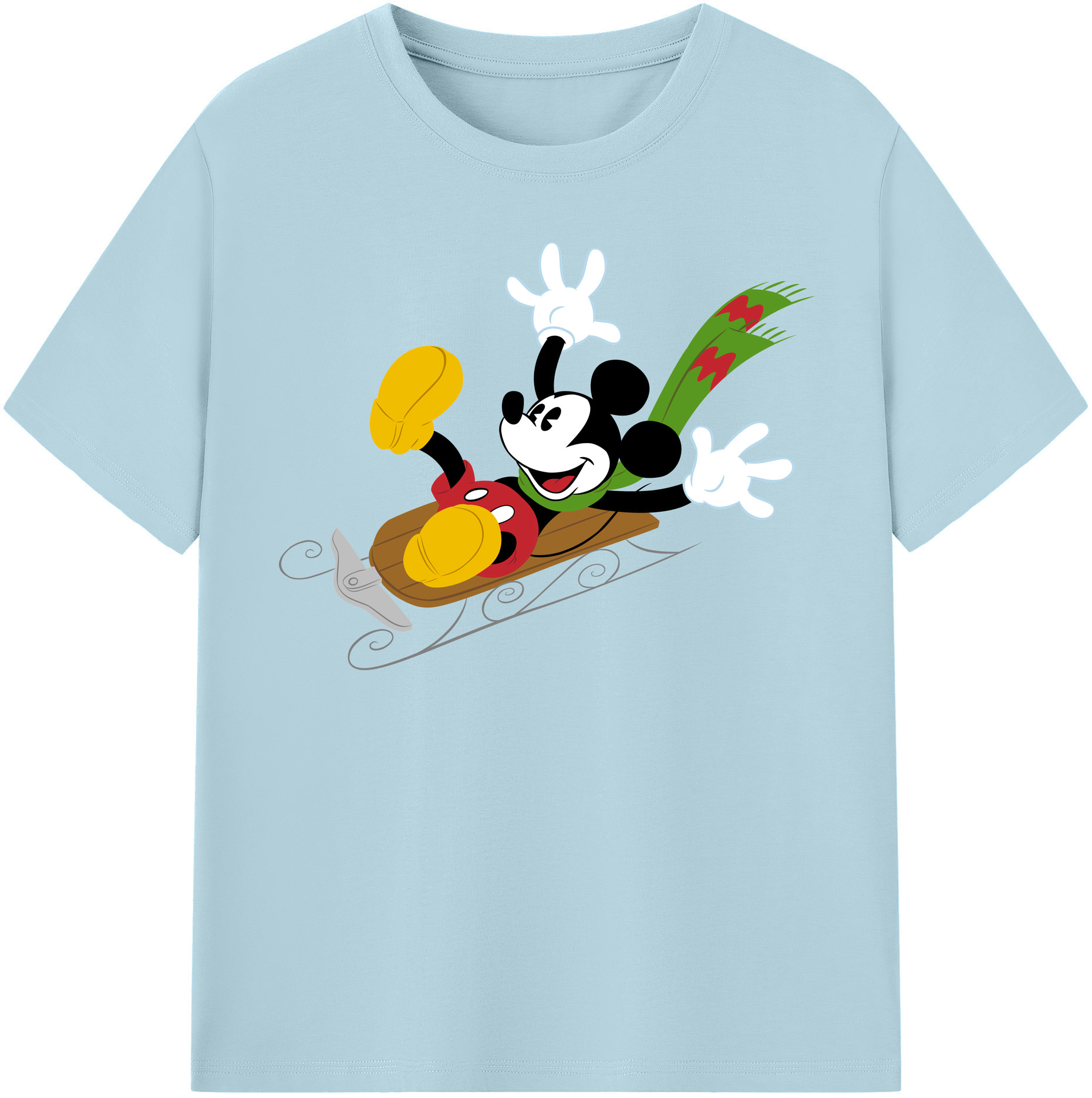 （画像用） ミッキーマウス Mickey Mouse 綿100％半袖Tシャツ（フロントプリント）